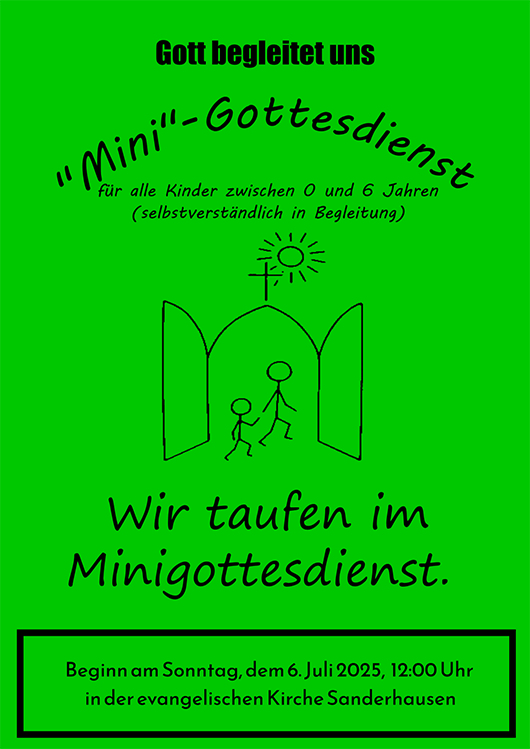Mini-Gottesdienst der Ev. Kirchengemeinde Niestetal am Sonntag, 6. Juli 2025
